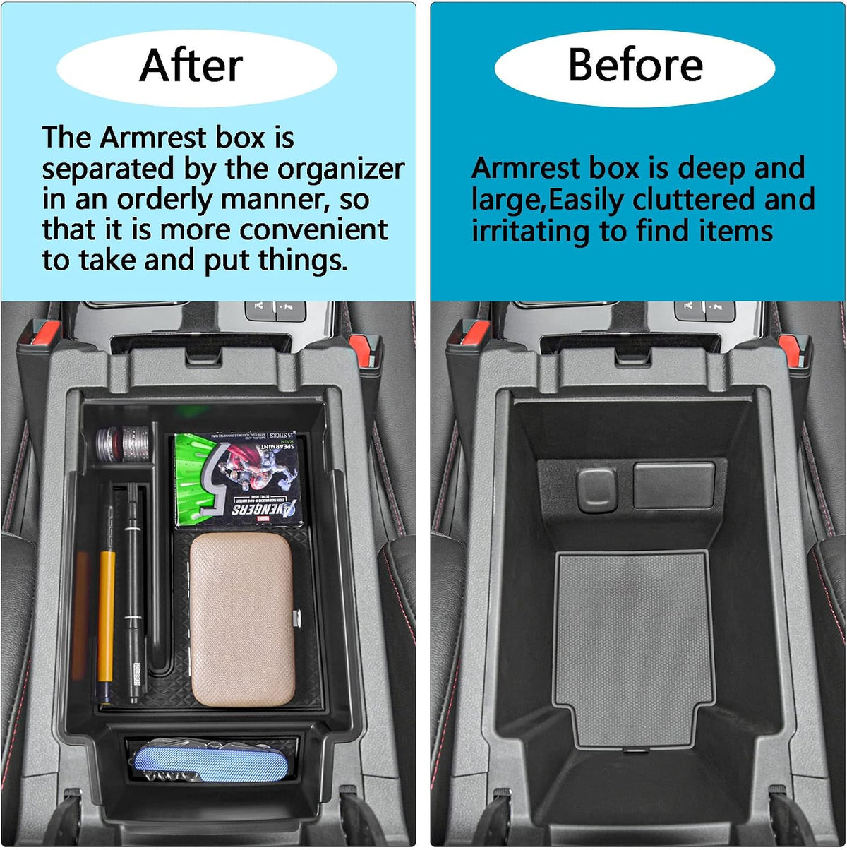 Center Console Organizer for 2019-2026 Chevy Blazer Interior Accessories