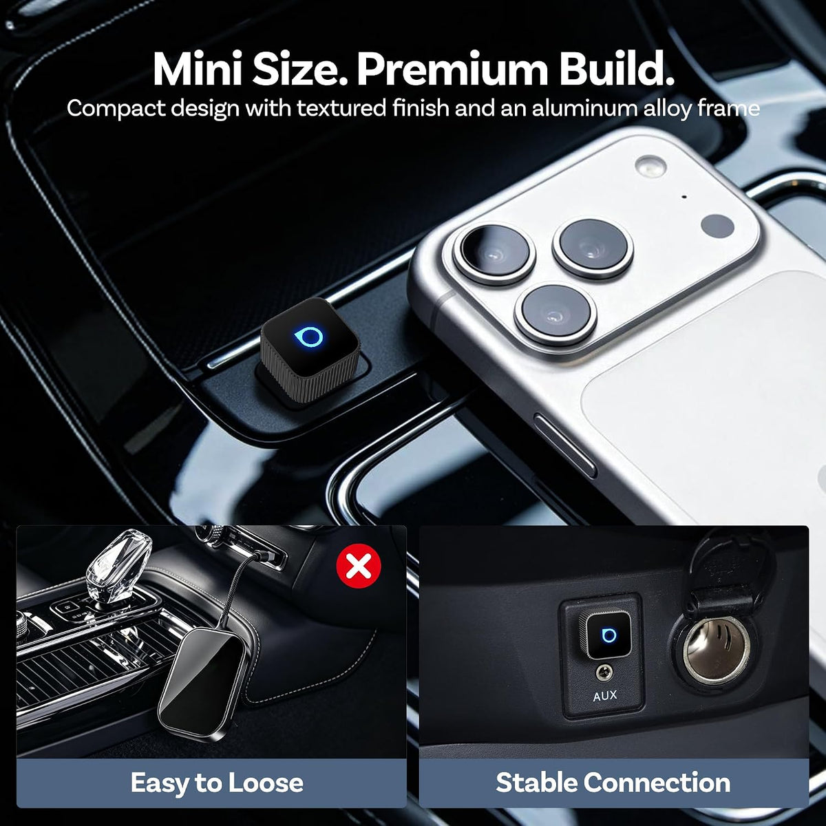 OTTOCAST Mini Slim Wireless CarPlay Adapter & Android Auto Adapter