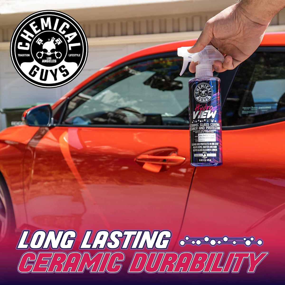 Chemical Guys, HydroView Ceramic Glass Cleaner & Coating for Windows, 16 oz