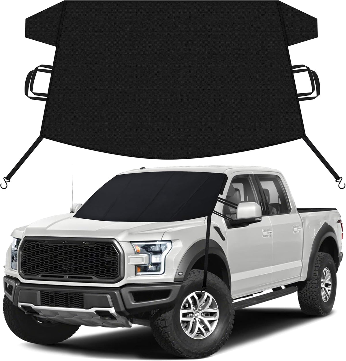 EcoNour Side Mirror Covers (2-Pack) | 210D Oxford Fabric | Side Mirror Winter Protection Cover for Snow and Ice | Universal Fit for Cars, SUVs, Trucks