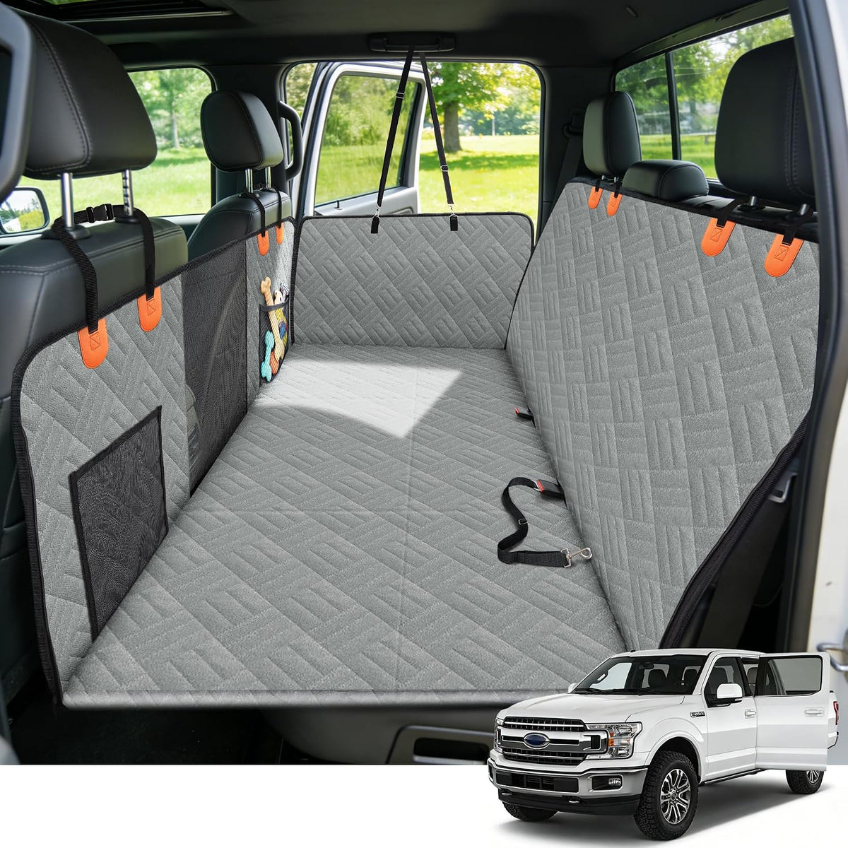 Hard Bottom Dog Seat Cover 400LBS Back Seat Extender for Large Dogs