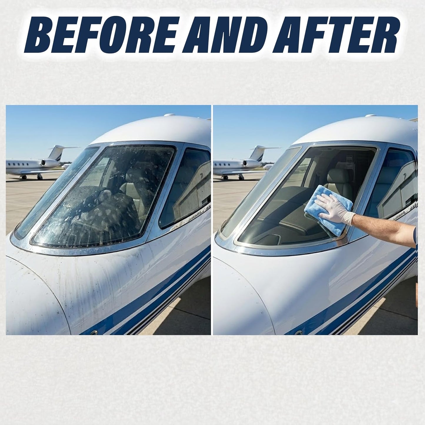 Plane Perfect Eyes Outside Windshield Cleaner - Aviation &amp; Multi Surface Glass, Plastic, Plexiglass - Streak Free, Non Abrasive, Reduces Fog, UV Safe for Airplanes, Cars, Boats &amp; LCD Screens | 16 Oz