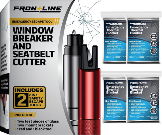 FRONTLINE Bundle Window Breaker and 4 Pack Mylar Blankets