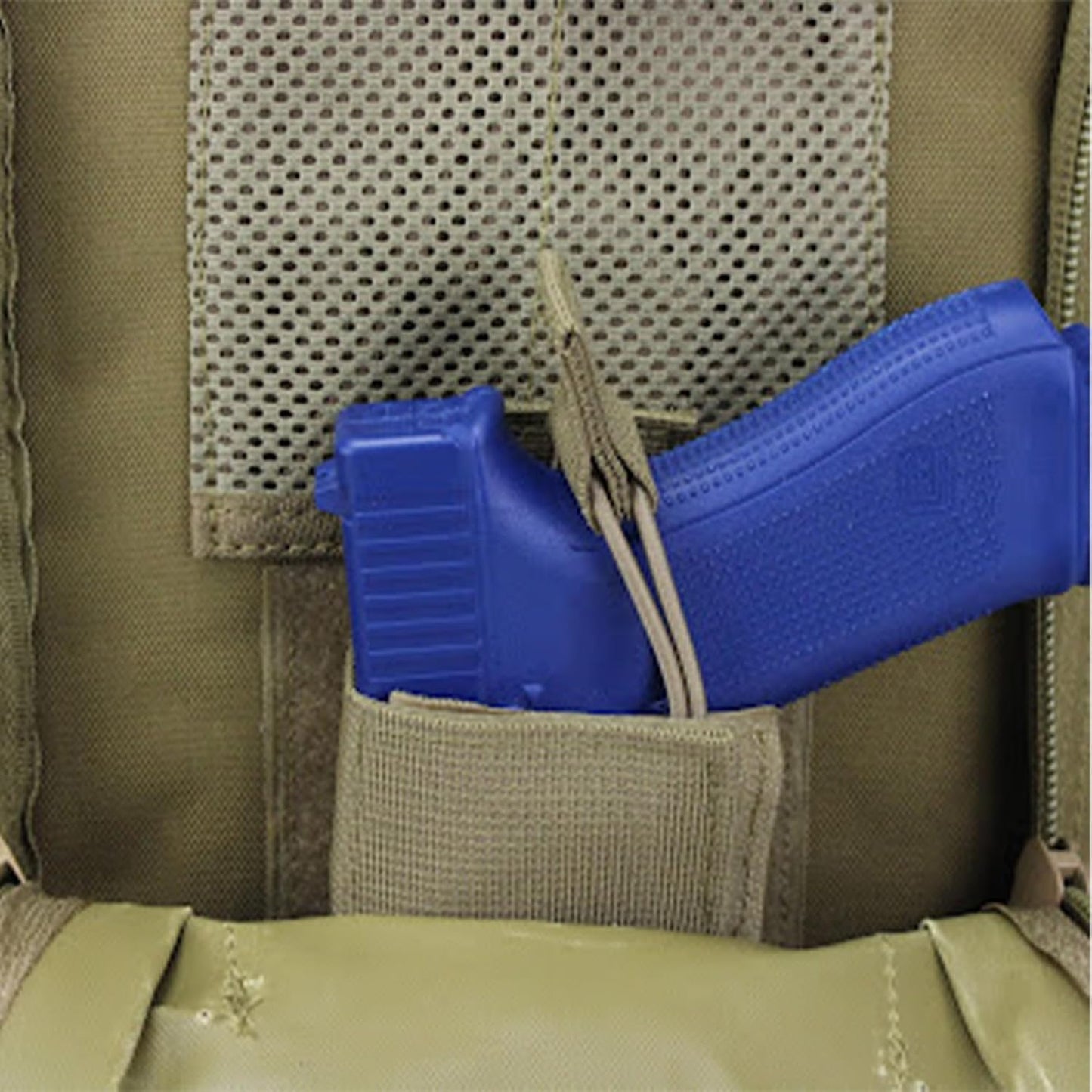 Medium Backpack with Pistol Retention System, Black, Concealed Carry Capability with MOLLE Webbing Exterior for Modular Gear Expansion