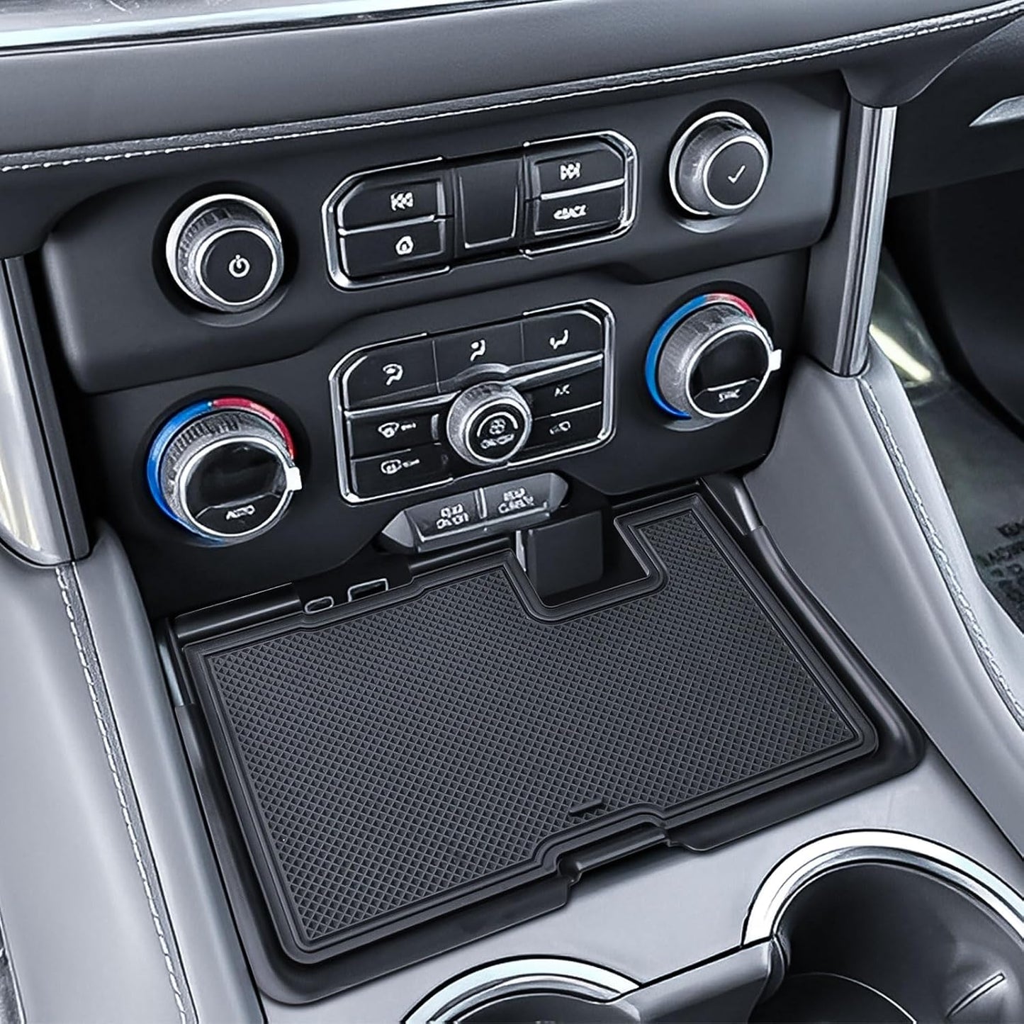 Center Console Tray for 2021-2024 Chevy Tahoe/Suburban/GMC Yukon | Hidden Compartment Cover Organizer, Extra Storage with USB Hole, Not for Yukon Denali/Ultimate, Not for 2025 Models