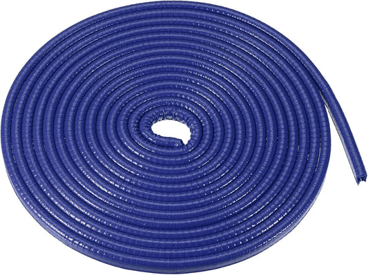 16.4ft U Shape Rubber Edge Trim Seal Strip for Car Truck Blue