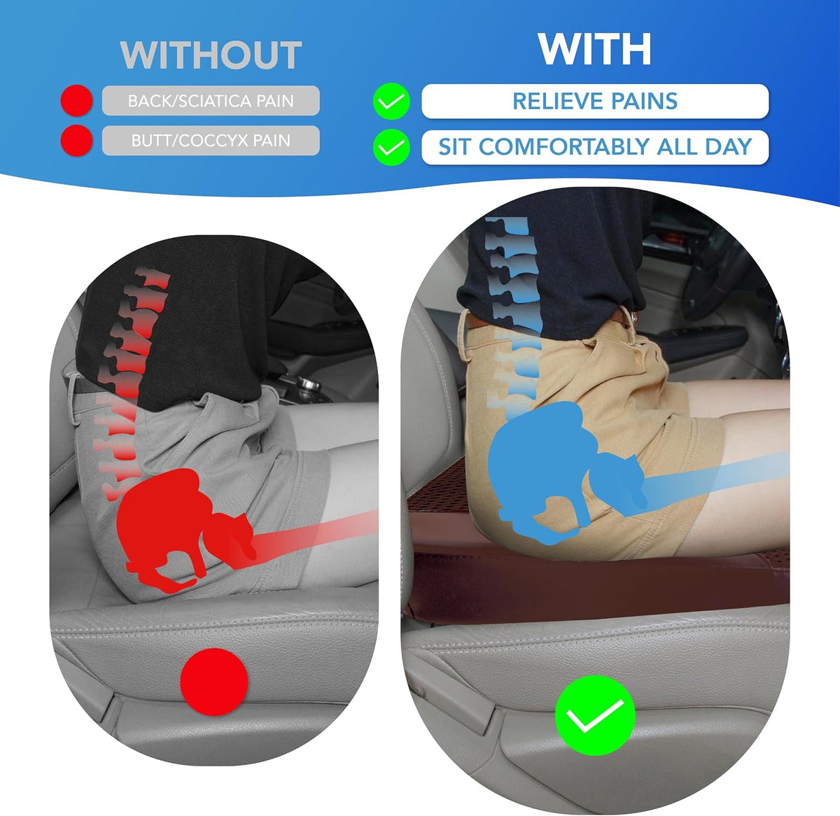 Lofty Aim Car Seat Cushion, Car Seat Pillow, Automotive Cushion