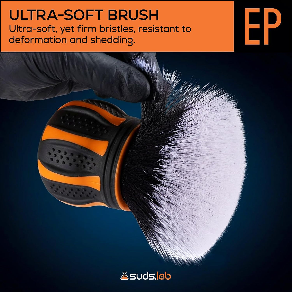 Suds Lab Elite-Plush Detailing Brush with Stand, Ultra-Soft, Scratch-Free