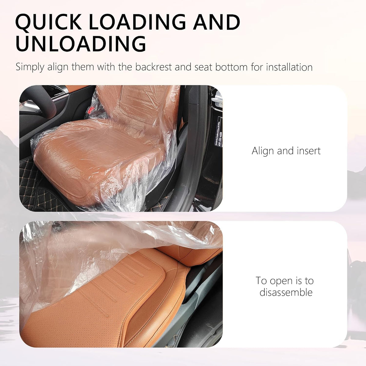 50PCS Disposable Car Seat Covers Provide Temporary Protection,Plastic Seat Covers for Cars Keep Car Interior Tidy,Universal Car Accessories & Car Seat Protector for Most Cars