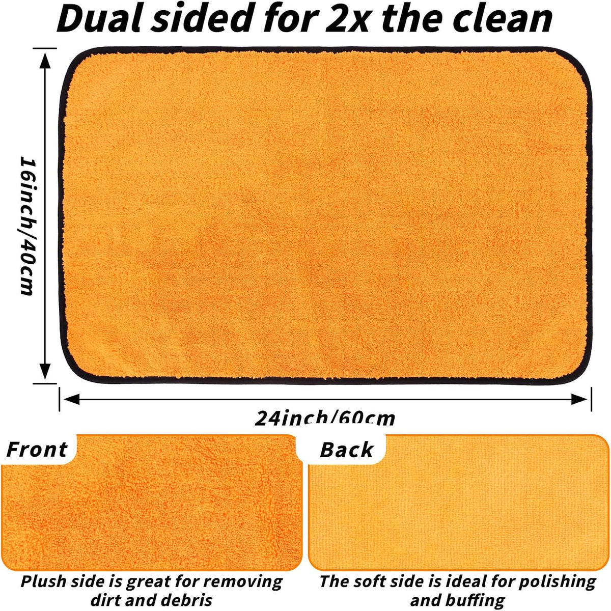 20 Pack Microfiber Car Drying Towel, 24" x 16" Microfiber Cleaning Towels