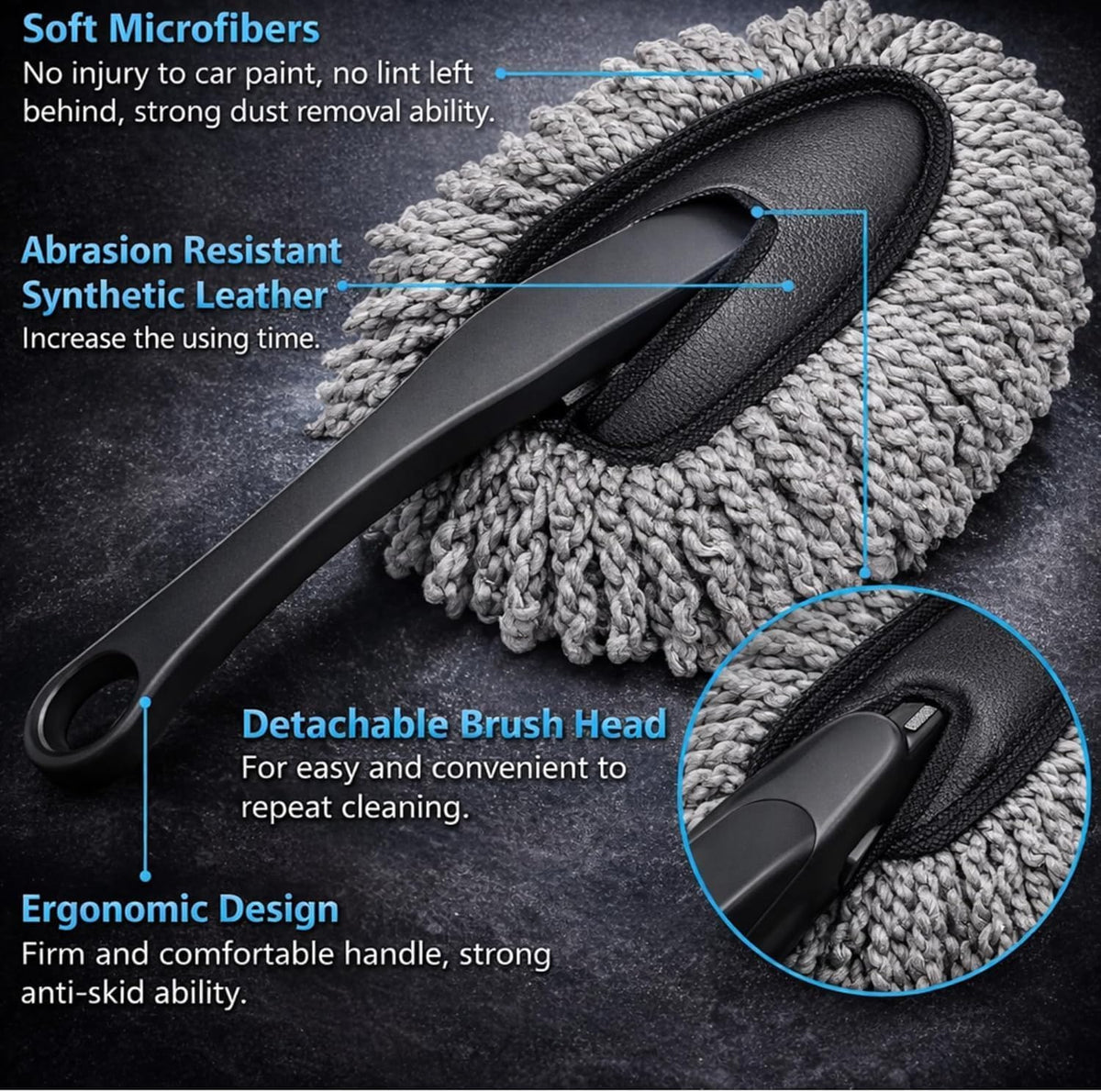 8 PCS Car Cleaning Kit Car Accessories 2026 with Portable Car Vacuum Cleaner | Car Interior Cleaning Kit | Car Duster, Detailing Brush, Anti Fog Spray & Microfiber Cloth | (8 Pack)
