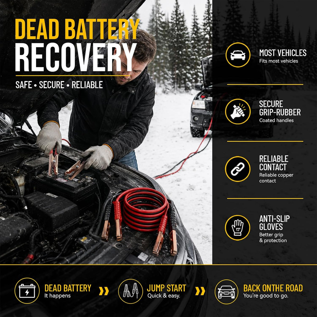 Car Emergency Safety Kit Bag with Portable Air Compressor for Vehicles