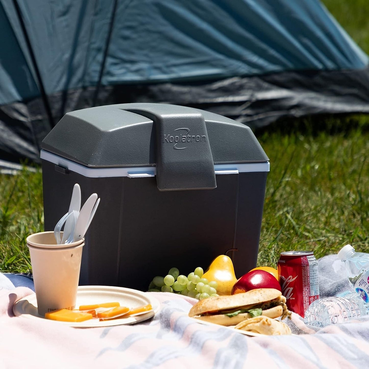 Koolatron 12V Iceless Cooler & Warmer – Portable 9.8 qt Electric Cooler/Nevera Portátil Eléctrica for Car Truck Camper Boat Hard Sided Mini Fridge for Camping Picnic Travel Lunch Food Drink Office