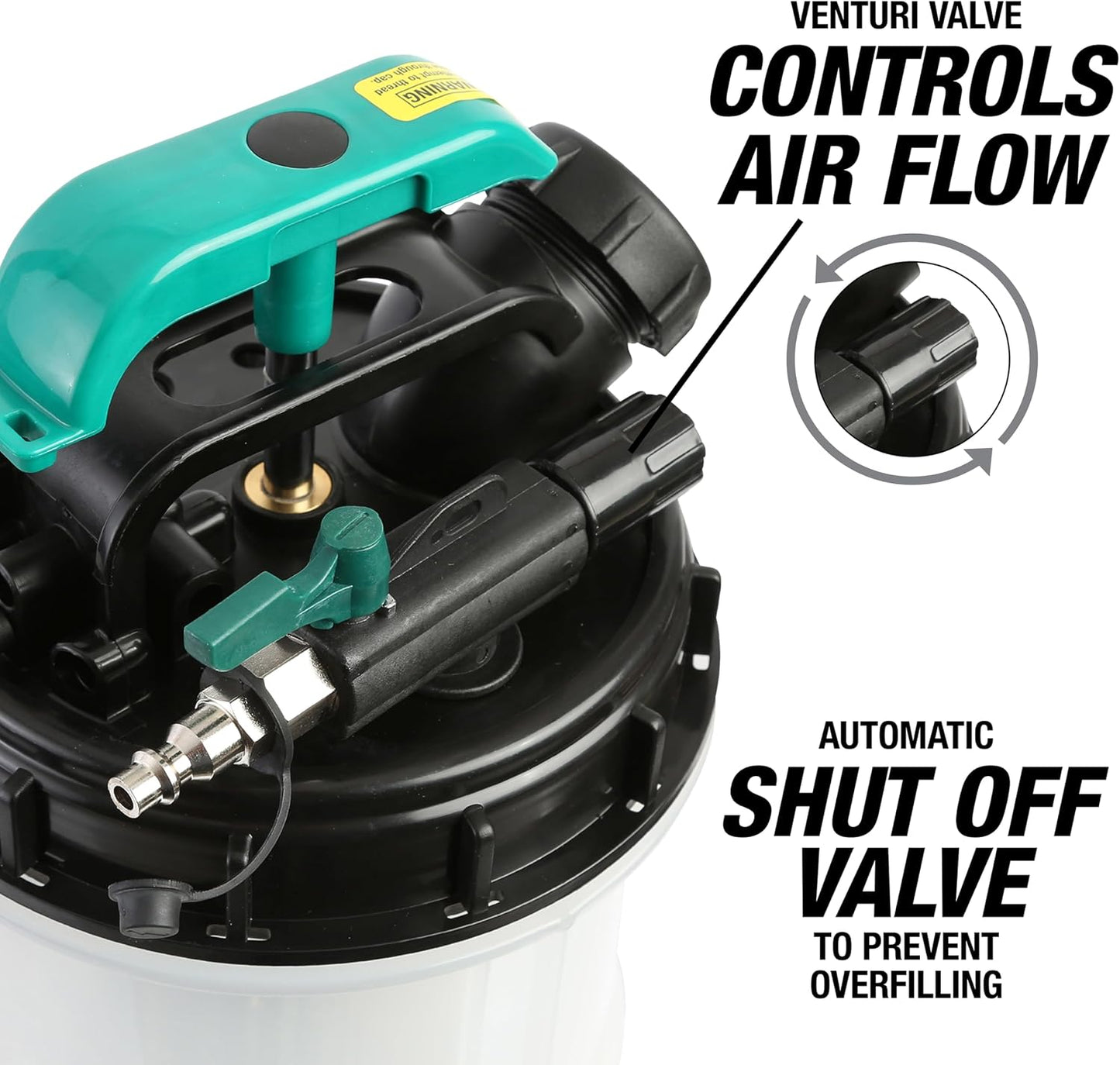 OEMTOOLS Pneumatic/Manual Fluid Extractor, 6L Oil Extractor Pump, 5ft Hose