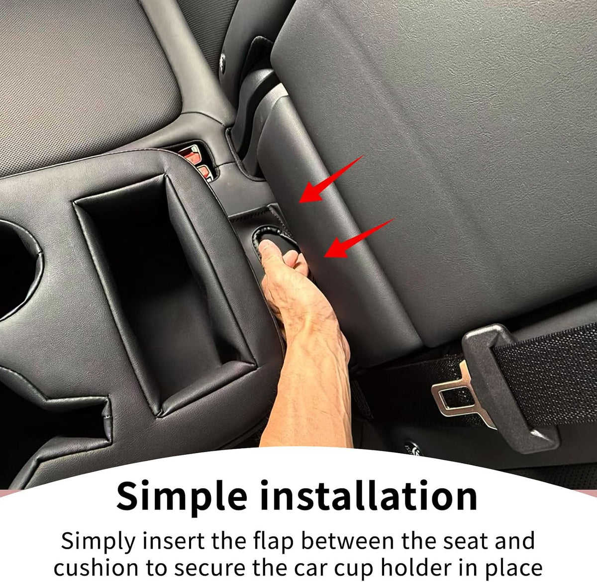 Xaido Car Back Seat Cup Holder, PU Leather Couch Sofa Bed Cup Holder