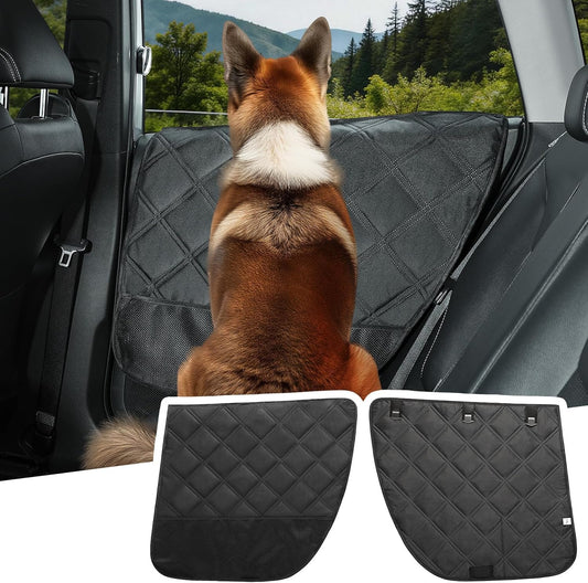 JOYTUTUS Car Door Protector for Dogs for Sedan/Family Car/Small SUV 2 Packs