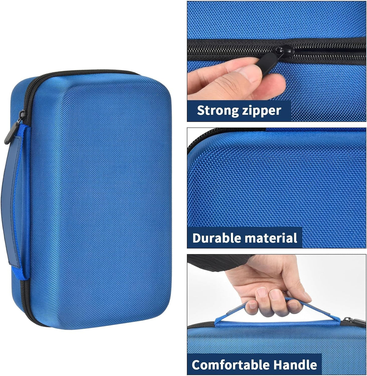 Case for Halo Bolt 58830/57720/ Air 58830/ ACDC Max 55500 mWh/Air + Portable Emergency Power Kit, Storage Holder for Air Nozzles, Extra Accessory, Car Jump Starter, and Charger- Blue (Box Only)