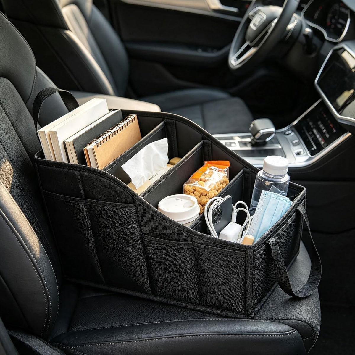 Car Seat Organizer, Multi‑Pocket Storage for Front & Rear Vehicle Seats