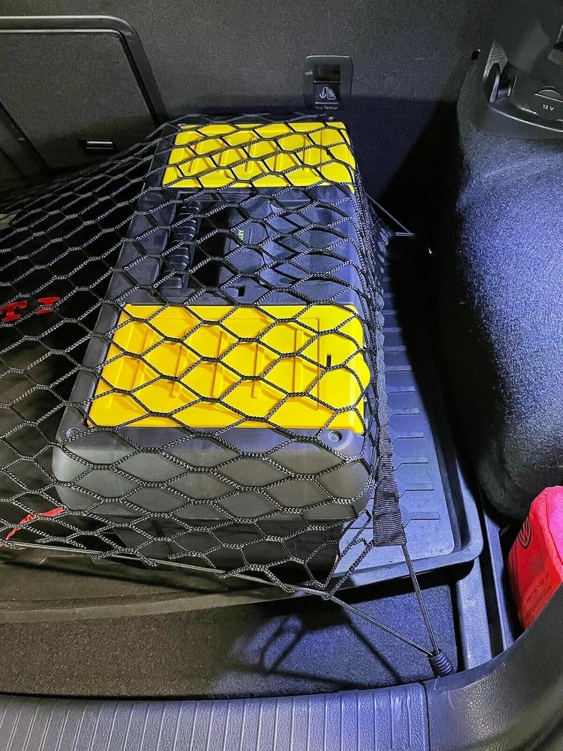 Trunk Organizer Cargo Net for VW Volkswagen Golf GTI 2006-2026 – Floor Style Cargo Net for Hatchback–Premium Mesh Car Trunk Organizer Vehicle Carrier Storag–Compatible with VW Golf GTI