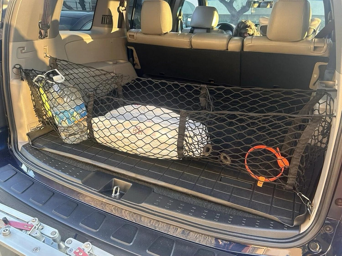 3 Pocket Trunk Organizer Cargo Net for Honda Pilot 2003-2026 — Envelope Style Cargo Net for SUV Truck — Premium Mesh Car Trunk Organizer Vehicle Carrier Storage — Compatible with Pilot