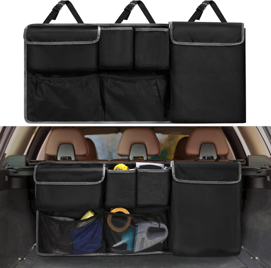 XHRING Car Trunk Organizer Storage Backseat Hanging Bag for Nissan Rogue Pathfinder Kicks Murano Armada Xterra SR SV Sport SUV Accessories 2000-2025 2026