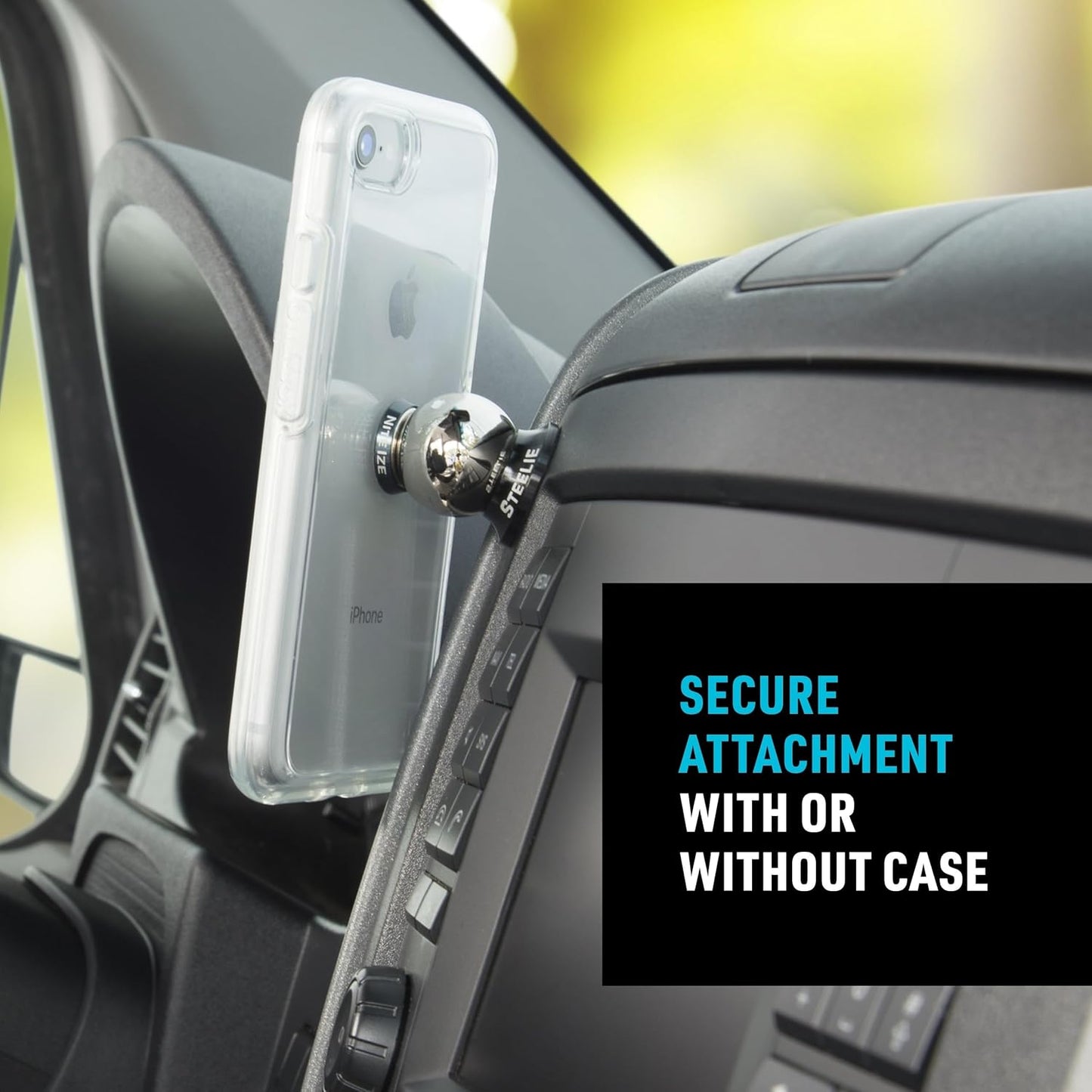 Nite Ize Steelie Original Dash Kit - Magnetic Phone Mount for Car Dashboard - Car Phone Holder with Strong Steelie Magnet & 3M VHB Adhesive