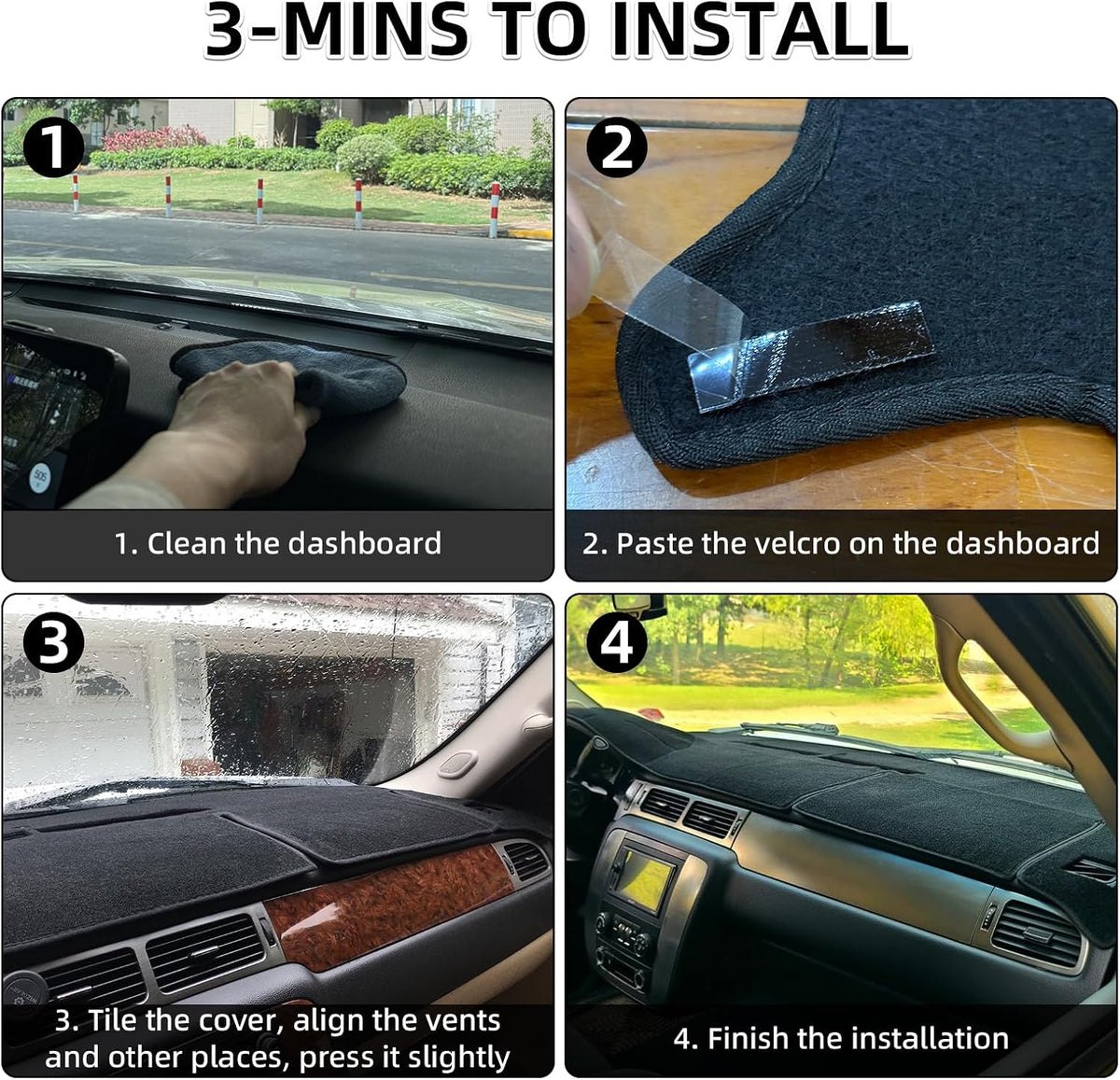 Dash Cover Mat Dashboard Cover for Lexus ES ES350 2007 2008 2009 2010 2011 2012 Nonslip Dash Board Protector Mat Interior Accessories Sunshade Anti Glare Pad Carpet (07-12 Dark Gray)