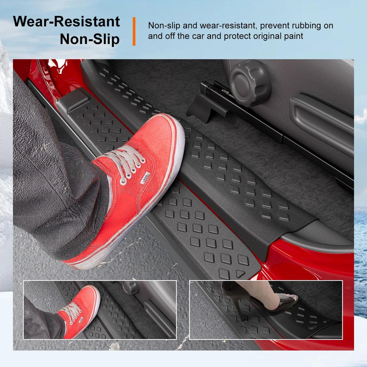 powoq 8Pcs Door Sill Guard Compatible with 2020-2026 Jeep Gladiator JT