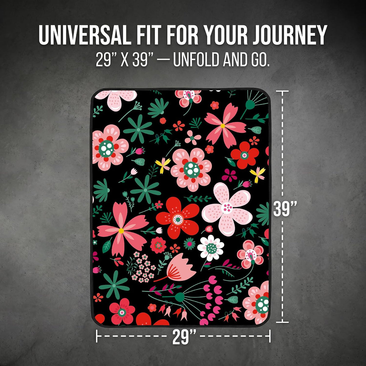 Universal Car Trunk Mat 29" x 39",Multicolor Floral,Butterfly Etc,Anti-Slip Easy to Clean, Trunk Protective Mat, Sporty Vehicle Interior Accessories Suitable for Most Car Models.