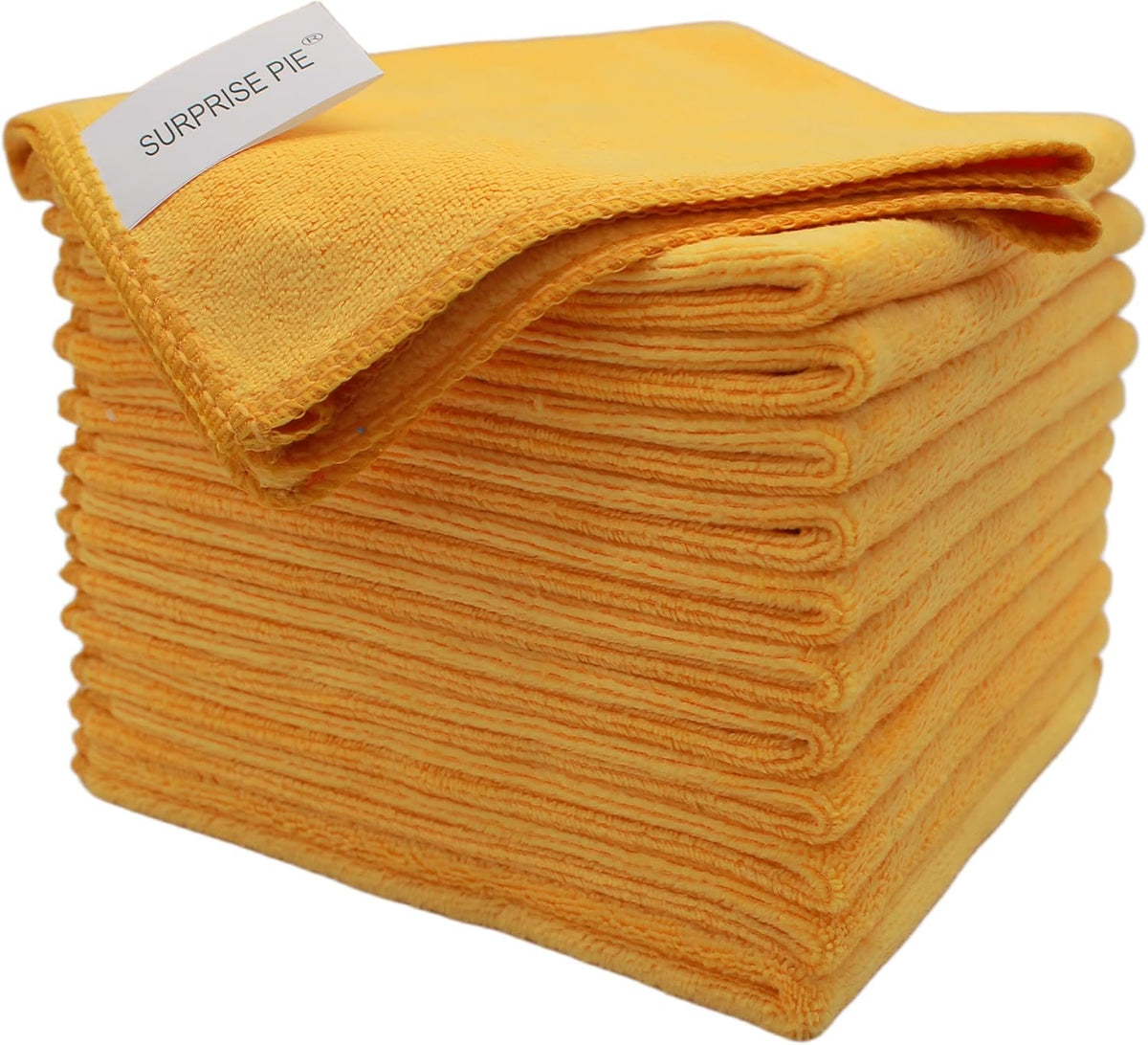 Premium 400 GSM Microfiber Cleaning Cloths, 12 Pack Ultra Absorbent Lint-Free Cleaning Rags & Towels for Car Detailing, Kitchen, Glass & Household Cleaning, Reusable Washable 12" x 12"