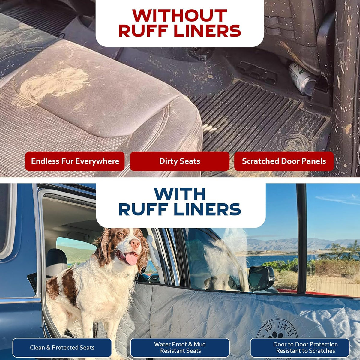 Ruff Liners Dog Hammock for Car, Waterproof - As Seen on Shark Tank