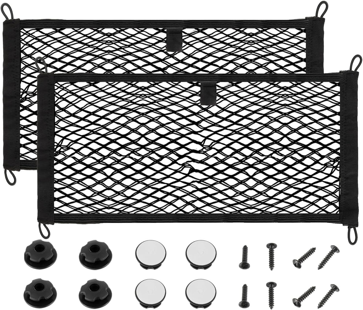 25.6 x 9.8 inch Universal Elastic Cargo Net Pocket,2 Pack