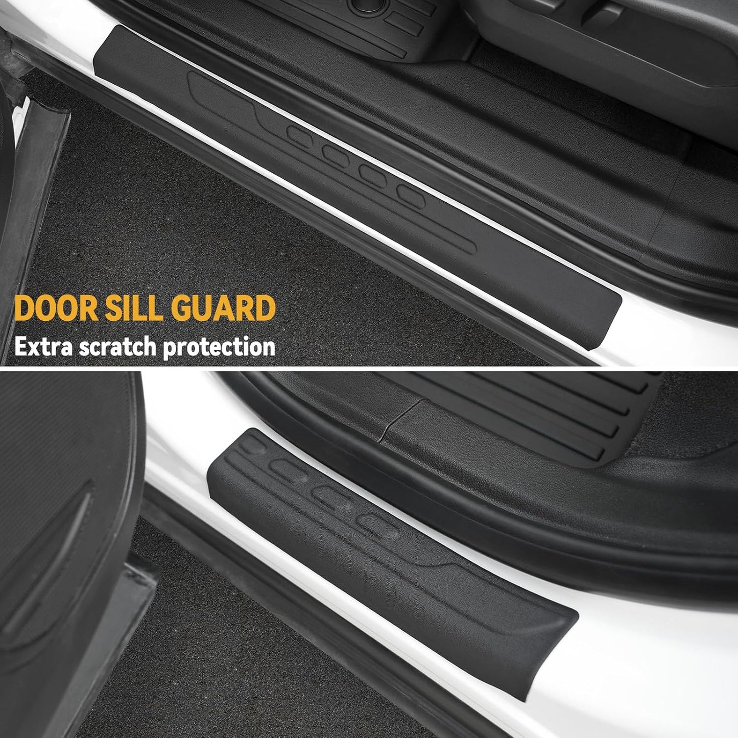 Floor Mats Set for Buick Envision 2021-2025 2026 Accessories, Full Coverage All Weather Floor Mats Cargo Mat with Backrest Protectors & Door Sill Guards