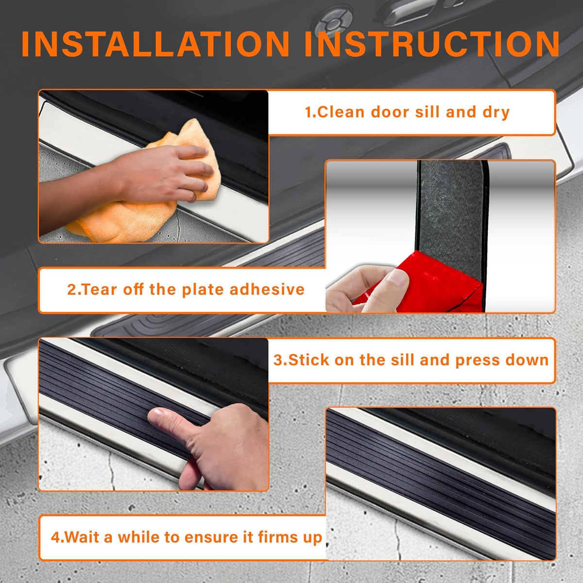 BFXM Door Threshold Protection Black 6cm, BFXM-CDTP-Bk6