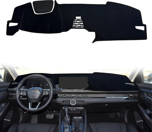 Dash Cover for Honda Accord Accessories 2023 2024 2025 2026 with/Without HUD Dashboard Cover Mat Center Console Non-Slip No Glare Sunshade Protector Pad Interior Accessories Custom Fit, Black