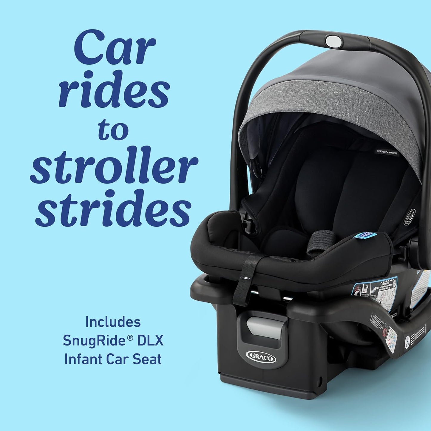 Graco Modes Nest Travel System, 3-in-1 Modular Carseat Stroller Combo, Includes the SnugRide DLX Infant Car Seat and Baby Stroller, Adjustable Slide2Me Car Seat Carrier to Toddler Stroller, Sullivan