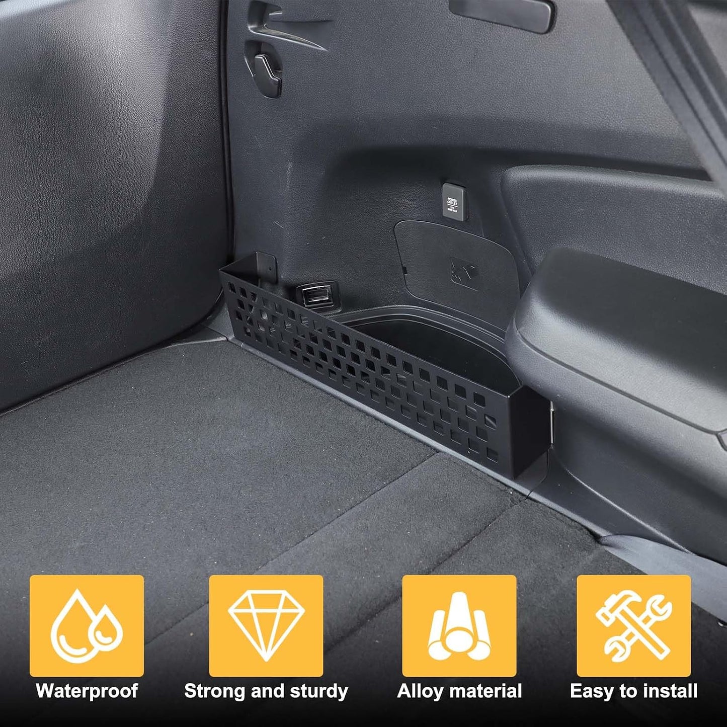 Trunk Modular Storage Panel Cargo Rack Compatible with Honda Pilot 2016-2022, Trunk Side Organizer Shelf Storage Backet Accessories Aluminum Alloy (Left Side)