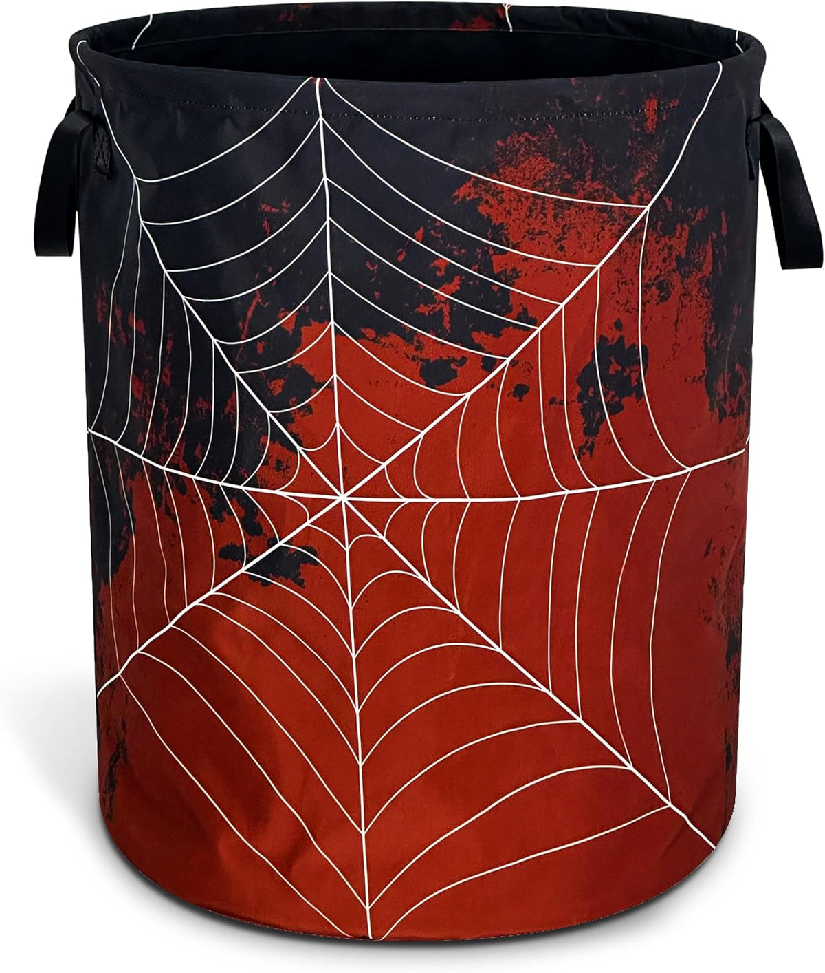 Spider Web Blood Laundry Basket Foldable Waterproof Hamper 18.9 x 16.5 Inch