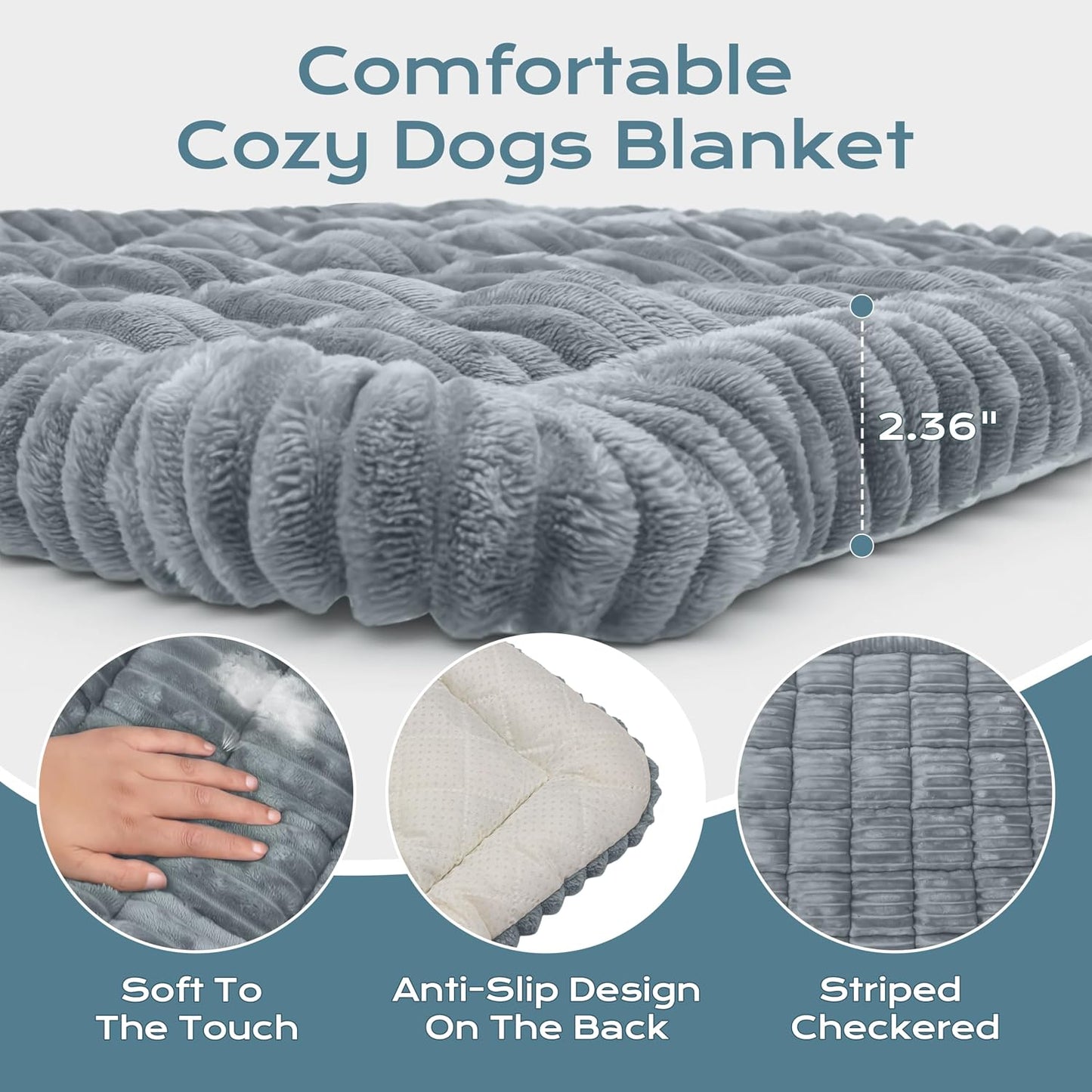 Backseat Dog Bed Mat for Car, Dog Car Seat Cover for Back Seat, Pet Car Blanket Soft and Comfortable, Upgraded Bottom Non-Slip, Washable Travel Pet Mat for Cars Trucks and SUVs (53" x 24")