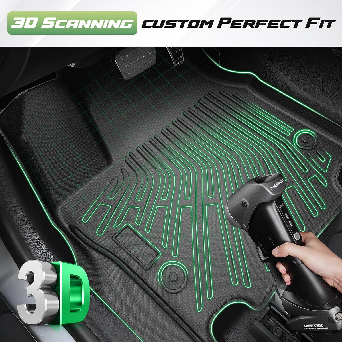 Cartist Floor Mats for Chrysler Pacifica (Only Fit Hybrid) 2017-2026, All Weather Cargo Liner for Pacifica Accessories, Heavy Duty TPE Car Mats, Car Accessories