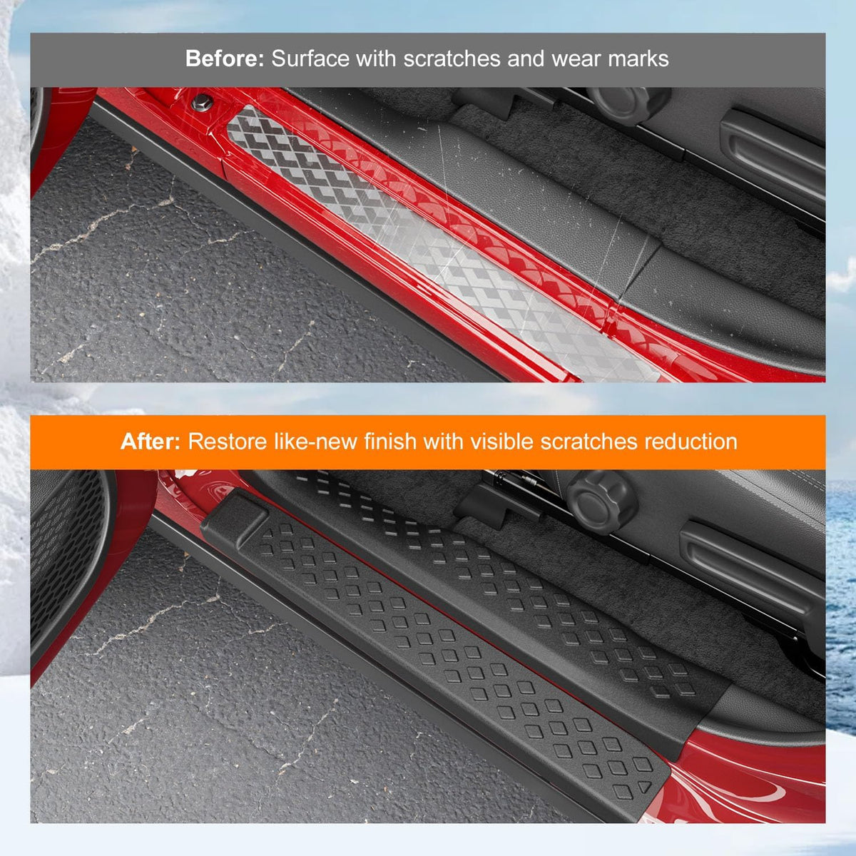 powoq 8Pcs Door Sill Guard Compatible with 2020-2026 Jeep Gladiator JT