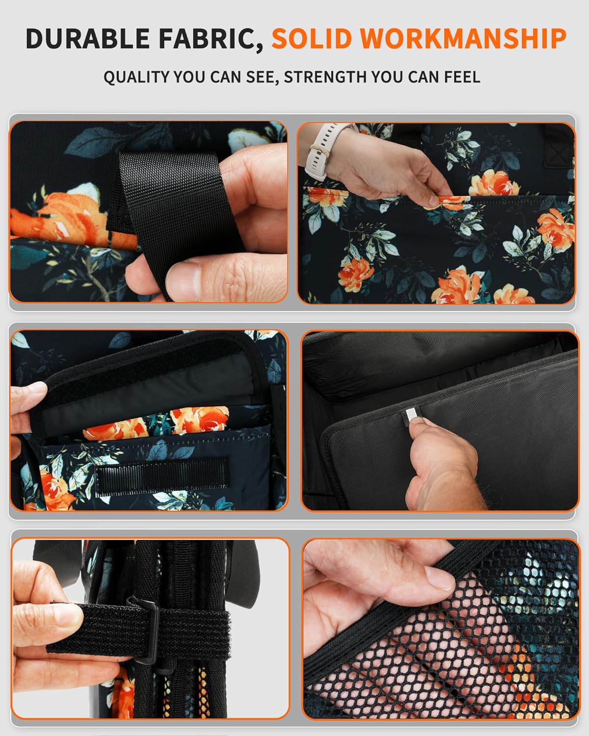 SIBOFUEGO Sturdy Car Trunk Organizer – Large Capacity Trunk Organizer for SUVs & Sedans, Hard-Shell One-Piece Design with Cute Print, Collapsible and Durable Car Organizers (Flower 70L)