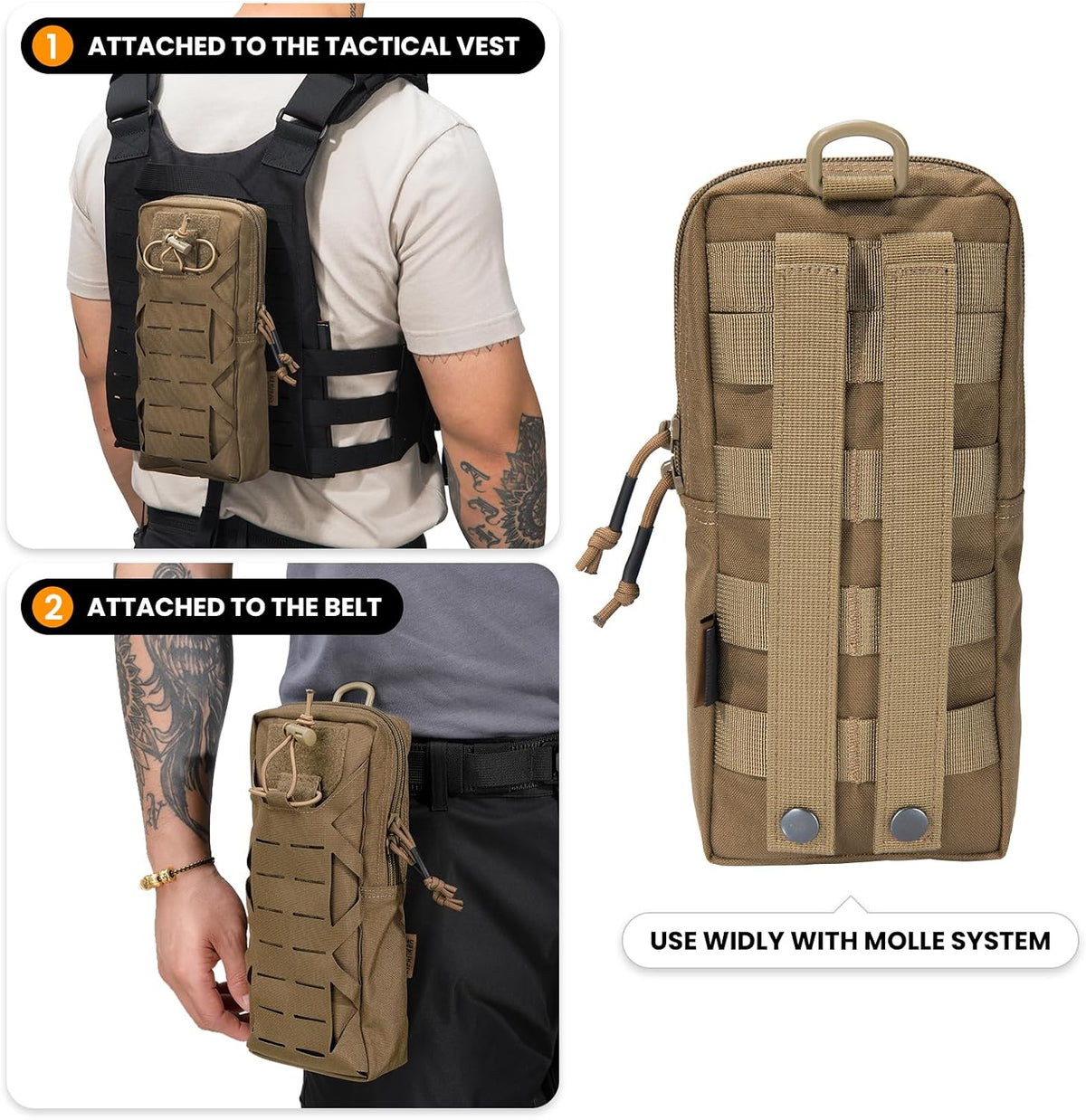 EXCELLENT ELITE SPANKER Tactical EDC Pouch Molle Utility Tool Pouches