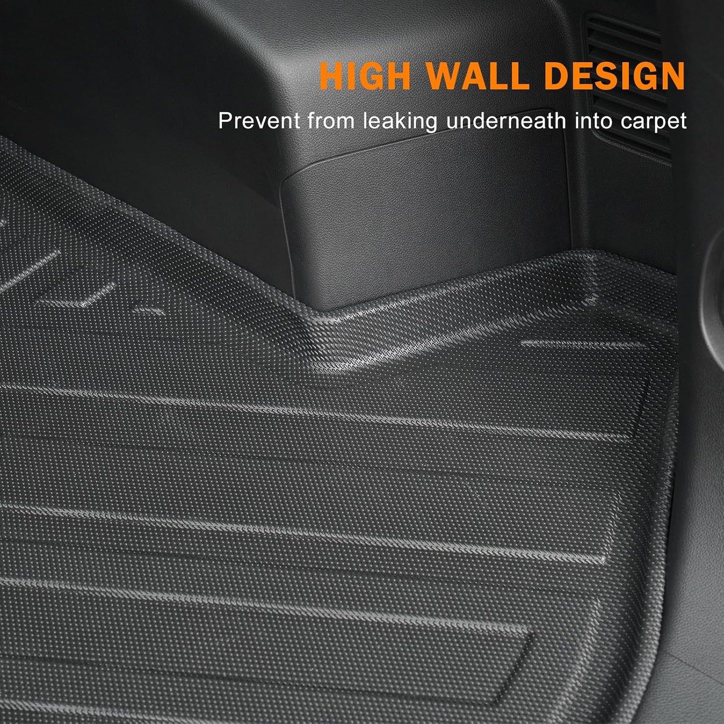 KUST Floor Mats Cargo Mat for Chevy Equinox/GMC Terrain 2025-2026 (5-Seats, Gasoline), All Weather Floor Liners Trunk Mat for Equinox Accessories Rear Cover TPE Rubber Raised Edge