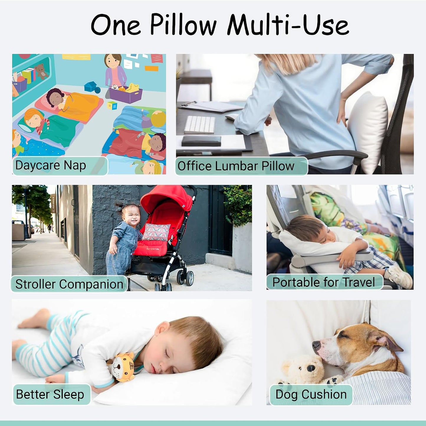ZPECC Toddler Pillow with Pillowcase 2 Pack - 13x18 Organic Cotton Hypoallergenic Kids Pillow, Baby Essentials for Travel Crib Daycare Stroller (Intended for Age 2 and up) Car