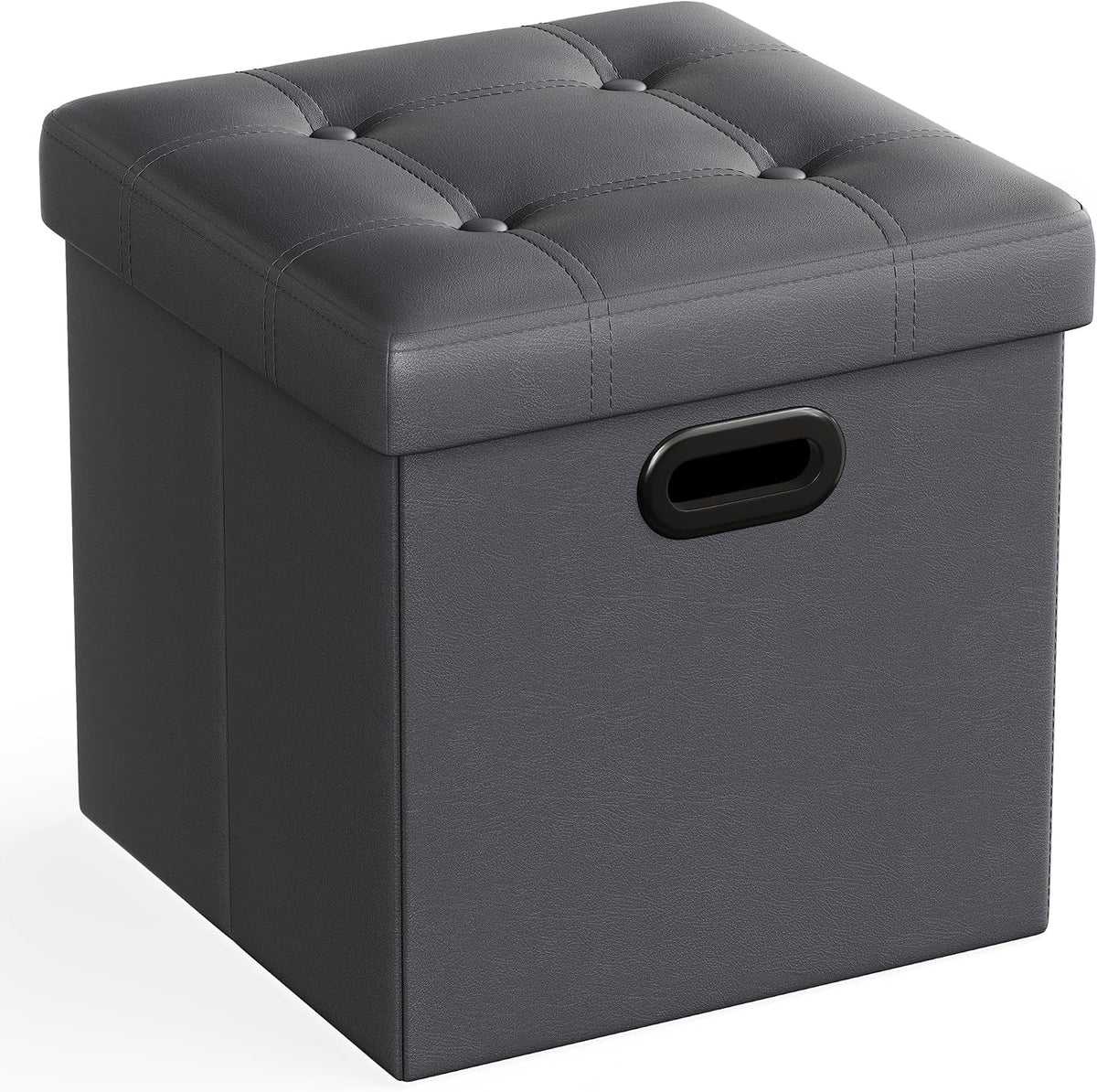 SONGMICS 15 Inches Folding Storage Ottoman, Cube Footrest