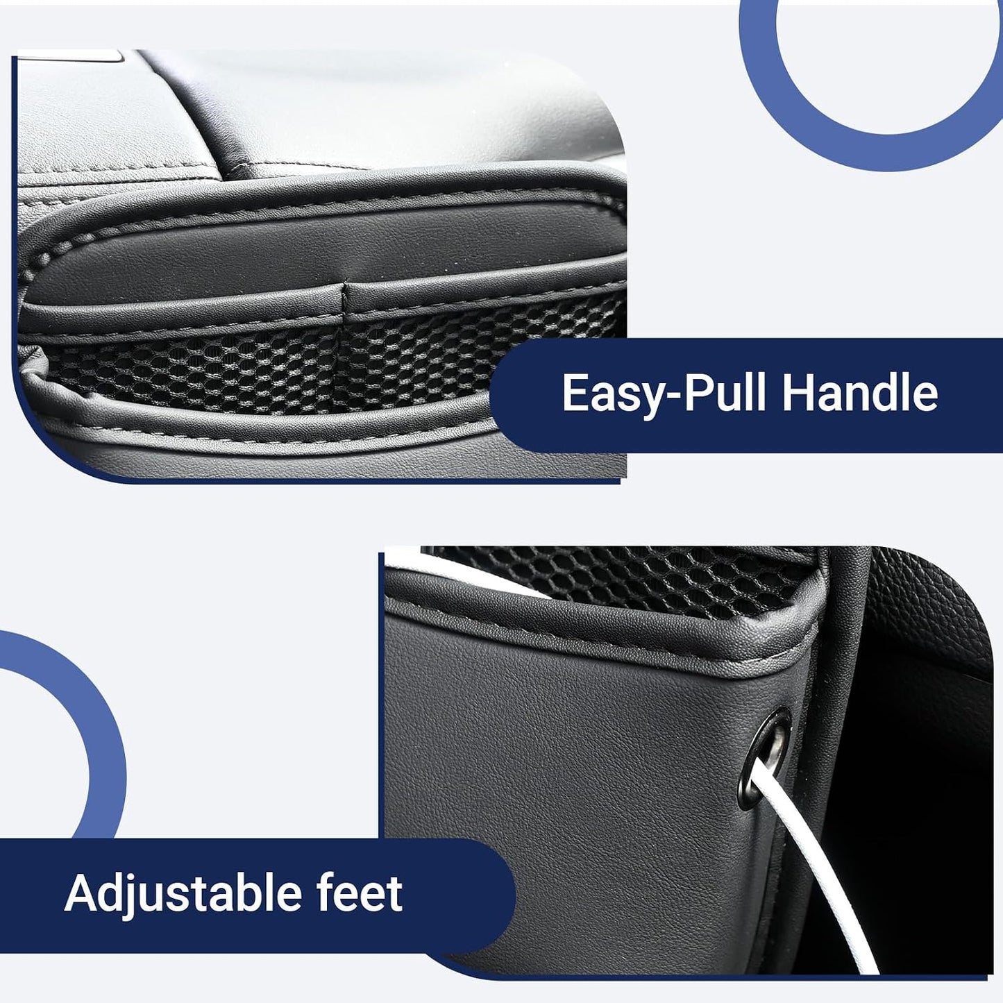 Car Side Phone Pocket Organizer, PU Leather Car Console Organizer Pocket, Multifunctional Console Side Organizer Bag Suitable for Storing Mobile Phones Keys and Wallets