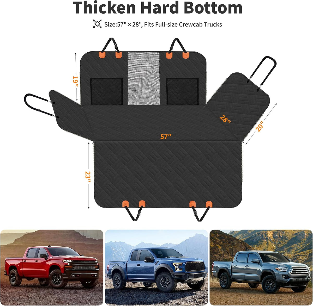 Hard Bottom Dog Seat Cover 400LBS Back Seat Extender for Large Dogs