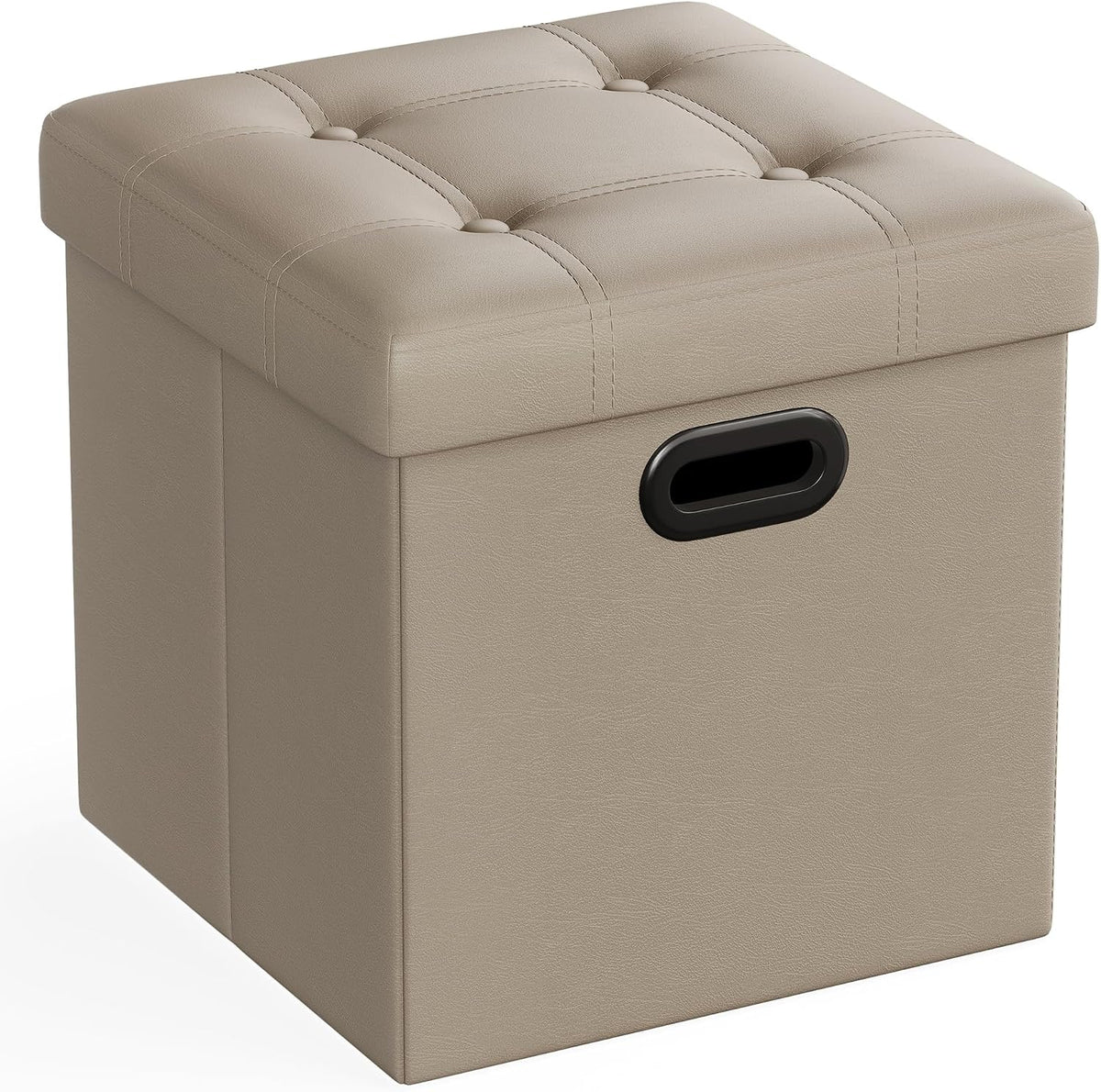 SONGMICS 15 Inches Folding Storage Ottoman, Cube Footrest