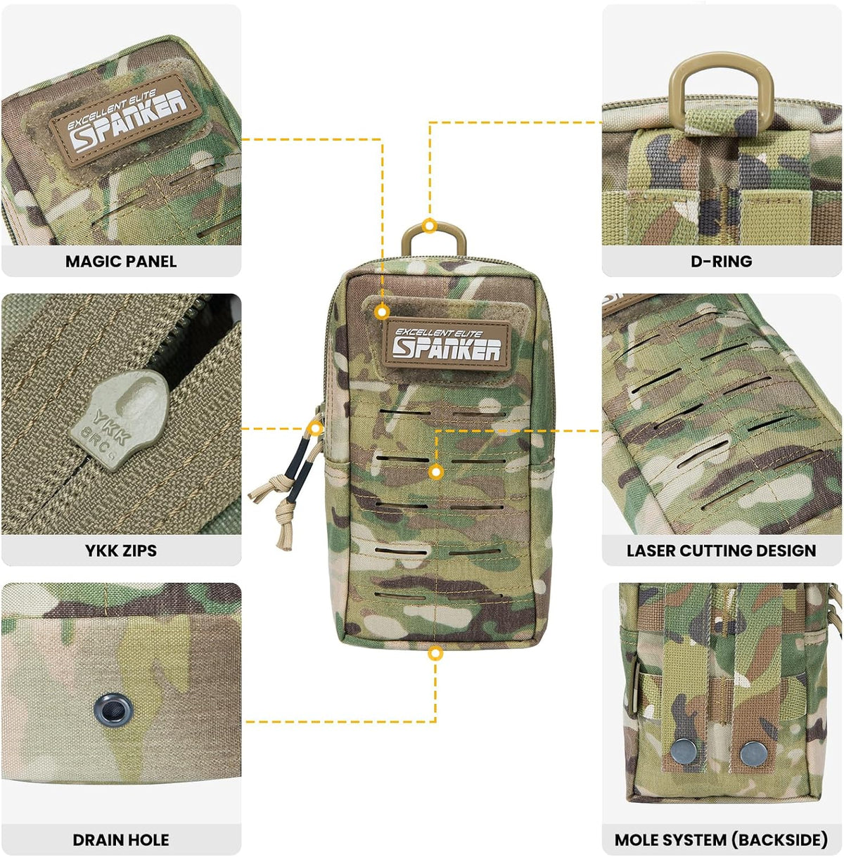 EXCELLENT ELITE SPANKER Tactical MOLLE Pouch EDC Utility Pouches